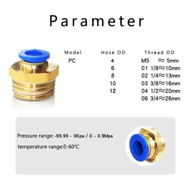 10/50PCS Pneumatic Fitting Air - Compression Fitting Brass review and price